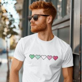 Camiseta Sinalizador Abrosexual Pixel Heart