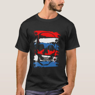 Camiseta Sinalizador Americana Skull Paint Drill America