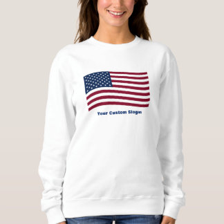 Camiseta Sinalizador Americano com Slogan Personalizado