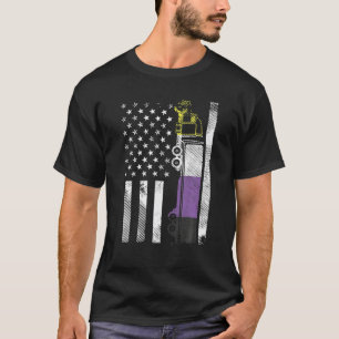 Camiseta Sinalizador Americano de Caminhão Não Binário Enby