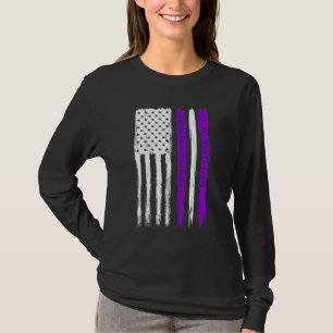 Camiseta Sinalizador Americano de Sensibilização para a Vio