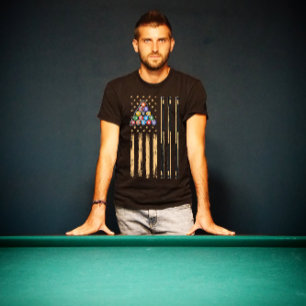 Camiseta Sinalizador Americano do Player de piscina