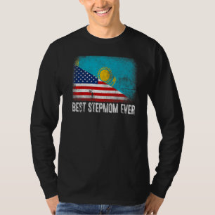 Camiseta Sinalizador Americano e Cazaquistão Melhor Stepman