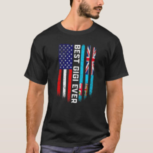 Camiseta Sinalizador Americano e Fiji Melhor Família Gigi N