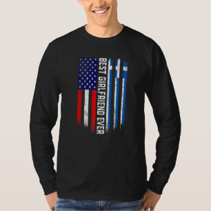 Camiseta Sinalizador Americano e Grécia Melhor Namorada Já