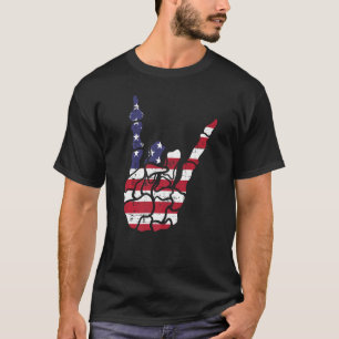 Camiseta Sinalizador Americano e Símbolo Patriótico de Roch