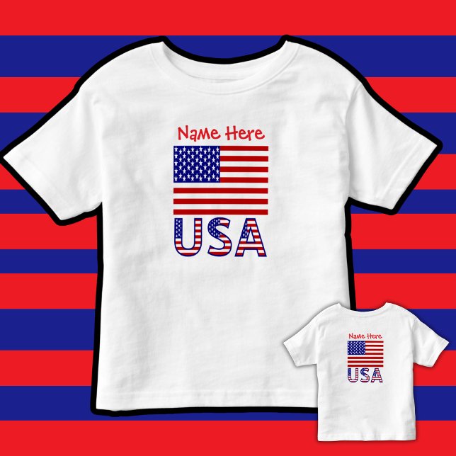 Camiseta Sinalizador Americano Red Personalizado (Criador carregado)