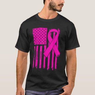 Camiseta Sinalizador Americano Rosa Fita de Fita Sensibiliz