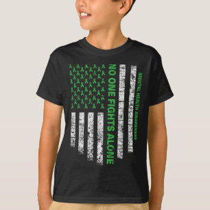 Camiseta Sinalizador Americano Sozinho Saúde Mental Ninguém