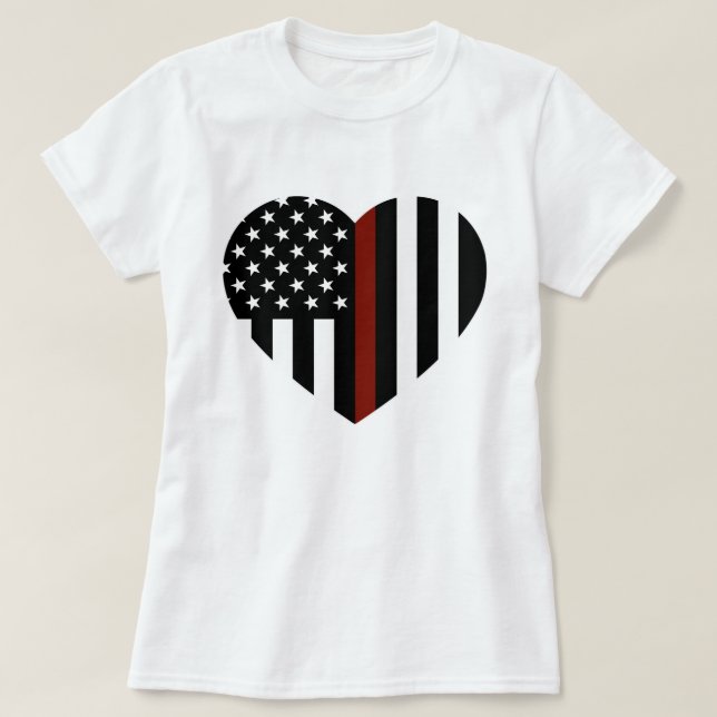 Camiseta Sinalizador Americano Thin Red Line (Frente do Design)