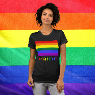 Camiseta Sinalizador arco-íris do orgulho LGBT