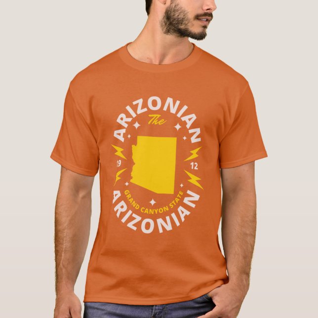 Camiseta Sinalizador Arizonan do Mapa do Estado da Arizona (Frente)