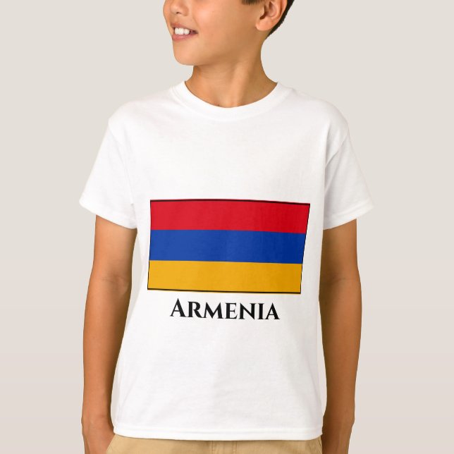 Camiseta Sinalizador Armênia (armênio) (Frente)