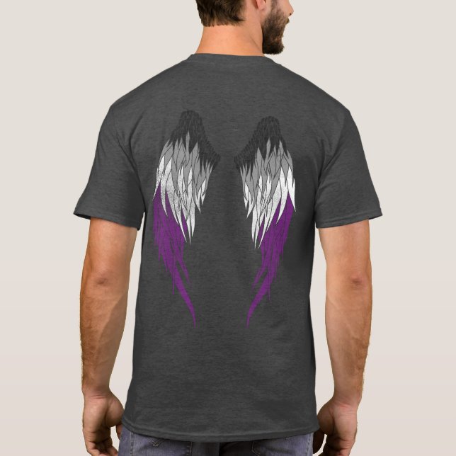 Camiseta Sinalizador Asexual - Asas Anjos (Verso)