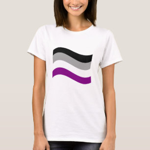 Camiseta Sinalizador Asexual de Onda do Orgulho