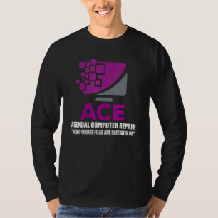 Camiseta Sinalizador Asexual de Reparo de Computador Asexua