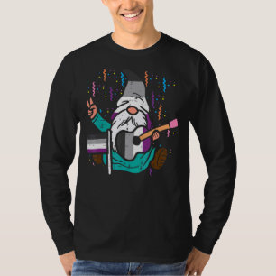 Camiseta Sinalizador Asexual Gnome Guitarra Lgbt Ace Pride