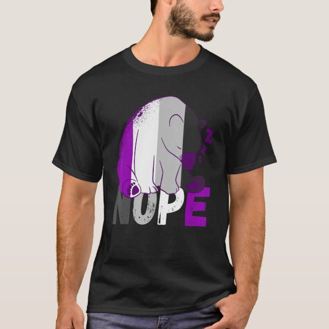 Camiseta Sinalizador Assexual Nope Spear Bear Ace Asexual L (Frente)