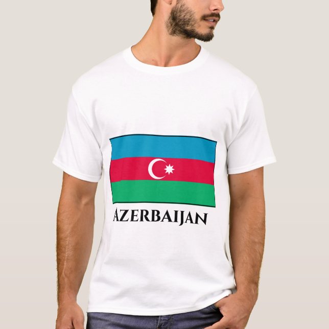 Camiseta Sinalizador Azerbaijão (Frente)