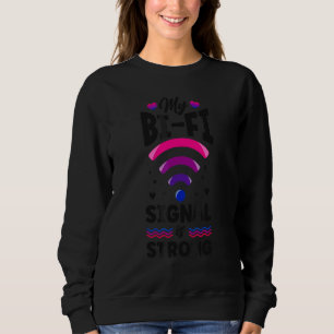 Camiseta Sinalizador Bi Pride Bissexual Wifi Meu Sinal Bi F