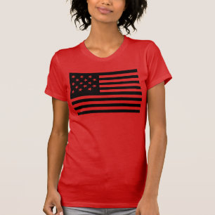 Camiseta Sinalizador Black Star Spanged Banner America