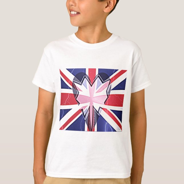 Camiseta Sinalizador branco, branco e azul dos EUA (Frente)