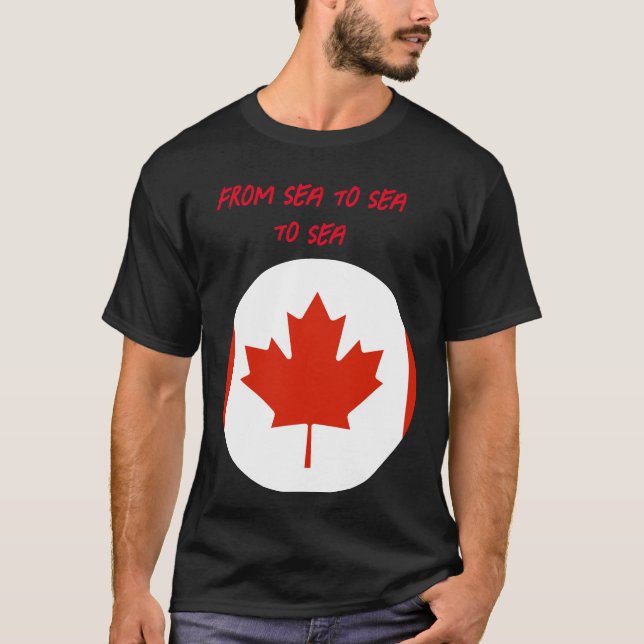 Camiseta Sinalizador canadense com texto personalizável (Frente)