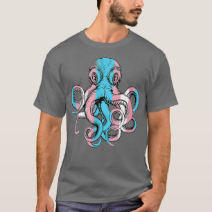 Camiseta Sinalizador Co do Orgulho Trans de Cuta de Octopus
