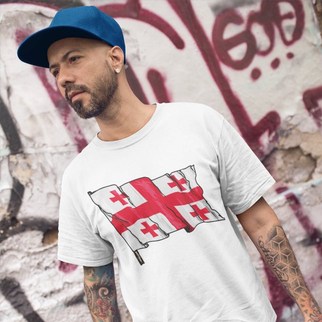Camiseta Sinalizador da Geórgia (Criador carregado)
