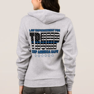 Camiseta Sinalizador da Polícia de Trump-Blue-Line