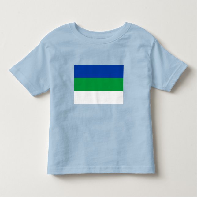 Camiseta Sinalizador da República do Komi (Frente)