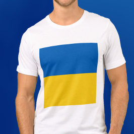 Camiseta Sinalizador da Ucrânia frente e trás