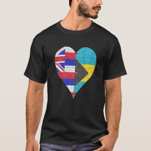 Camiseta Sinalizador das Bahamas havaianas Heart