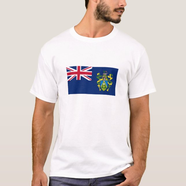 Camiseta Sinalizador das Ilhas Pitcairn (Frente)