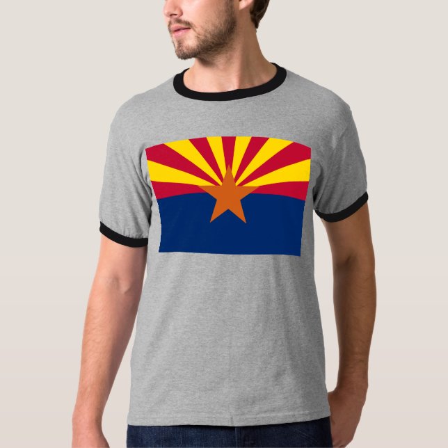Camiseta Sinalizador de arizona: Definindo Star Sun, O Esta (Frente)