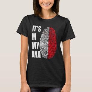 Camiseta Sinalizador de Biometria do ADN das impressões dig