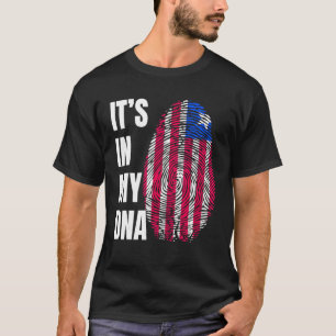 Camiseta Sinalizador de Biometria do DNA de Impressão Digit