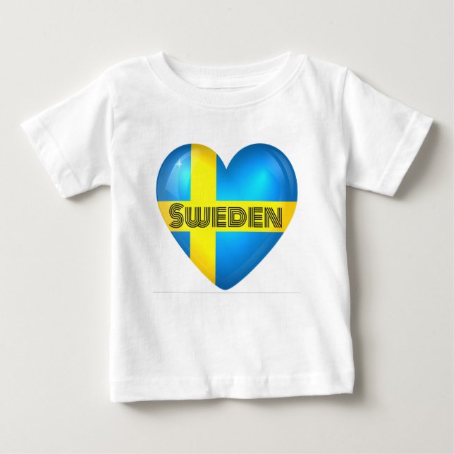 Camiseta Sinalizador de Coração de suecia (Frente)