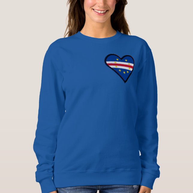 Camiseta Sinalizador de Coração Familiar Cabo Verde (Frente)