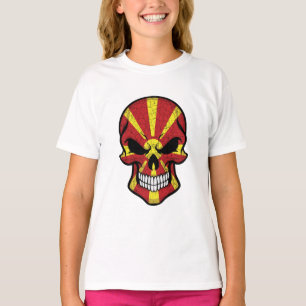 Camiseta Sinalizador de Crânio de Sorriso na Macedônia