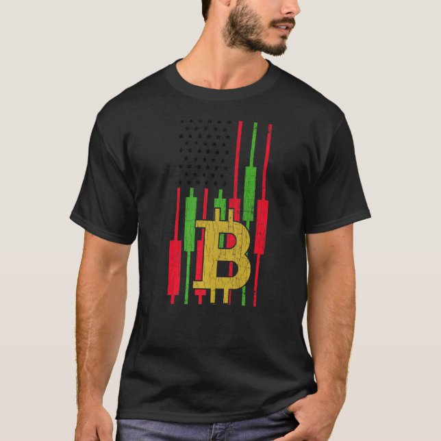 Camiseta Sinalizador de Cripto para Comercialização de Bitm (Frente)