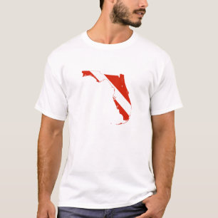 Camiseta Sinalizador de divisão de silhueta no estado da F