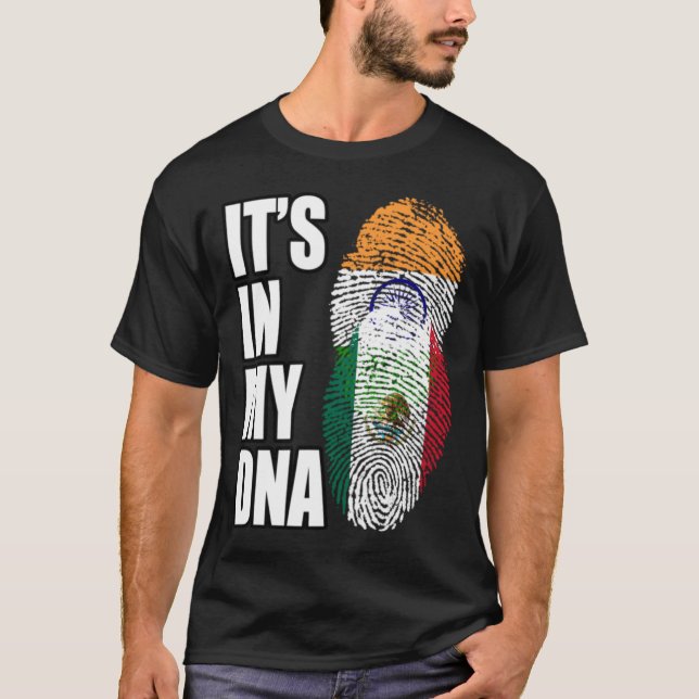 Camiseta Sinalizador De DNA Do Patrimônio Da Mistura Indian (Frente)