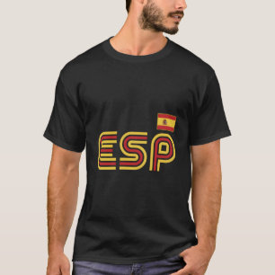 Camiseta Sinalizador de espanha Retro Internacional País Es