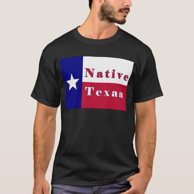 Camiseta Sinalizador de Estrela Única do Texano Nativo (Frente)