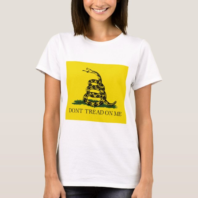 Camiseta Sinalizador de Gadsden (Não Piso em Mim) (Sinaliza (Frente)
