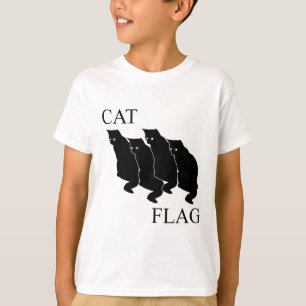 Camiseta Sinalizador de Gato Funny Black