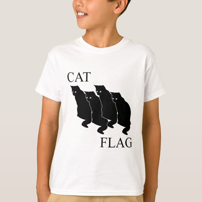 Camiseta Sinalizador de Gato Funny Black (Frente)