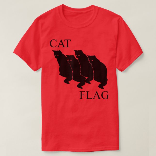 Camiseta Sinalizador de Gato Funny Black  (Frente do Design)