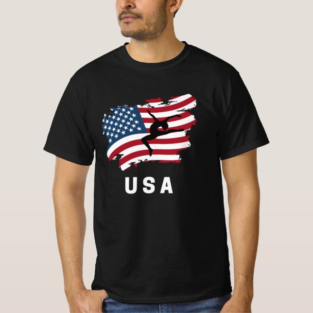 Camiseta Sinalizador de ginástica americana (Frente)